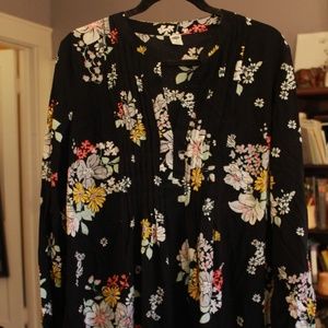 Floral ON Pintuck Swing Dress